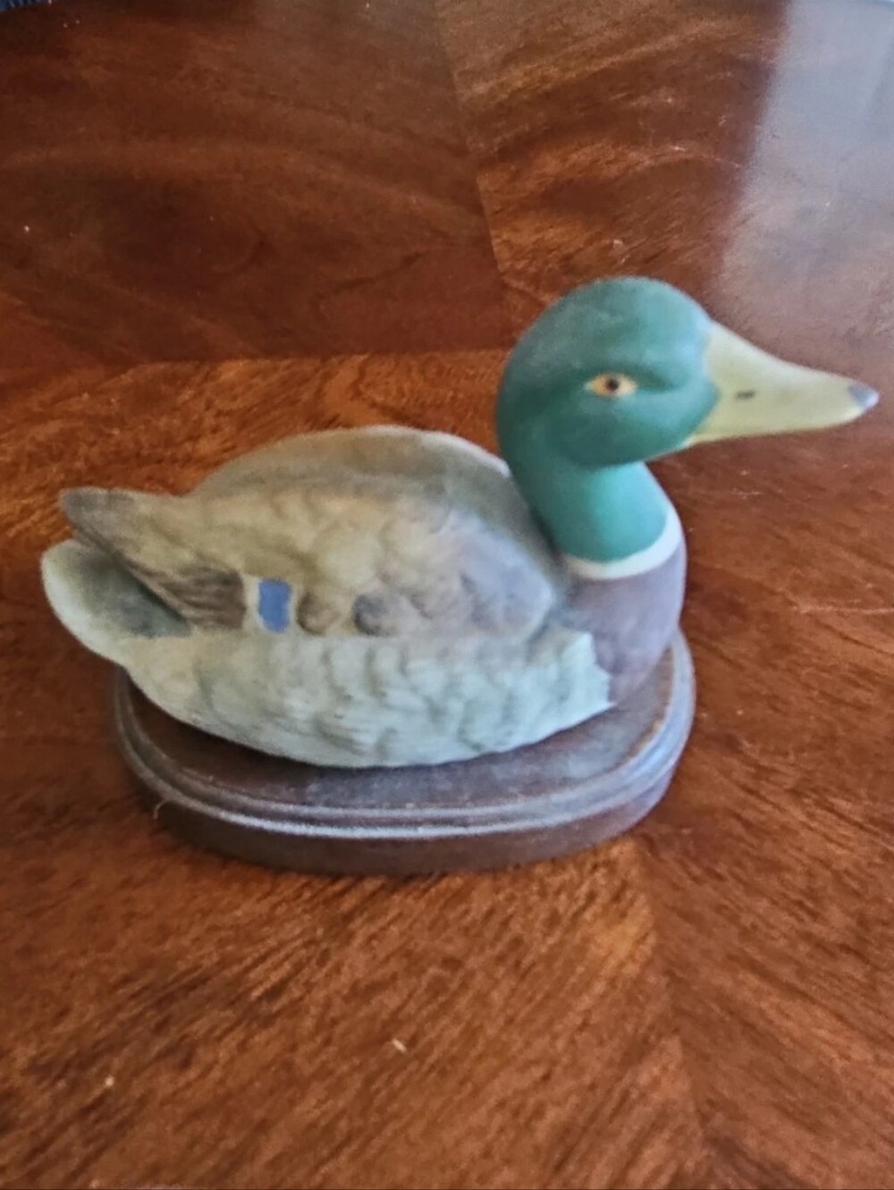 Vintage Figurine Angeline Original Handpainted Porcelain Mallard Duck  Japan